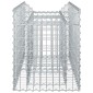 vidaXL Ανασηκωμένο κρεβάτι gabion 100 x 50 x 60 εκ Ασημί