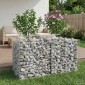 vidaXL Ανασηκωμένο κρεβάτι gabion 100 x 50 x 60 εκ Ασημί