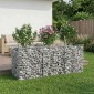 vidaXL Ανασηκωμένο κρεβάτι gabion 150 x 50 x 60 εκ Ασημί