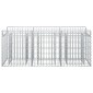 vidaXL Ανασηκωμένο κρεβάτι gabion 150 x 50 x 60 εκ Ασημί