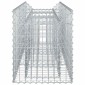 vidaXL Ανασηκωμένο κρεβάτι gabion 150 x 50 x 60 εκ Ασημί