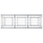 vidaXL Ανασηκωμένο κρεβάτι gabion 150 x 50 x 60 εκ Ασημί