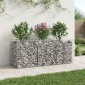 vidaXL Ανασηκωμένο κρεβάτι gabion 150 x 50 x 60 εκ Ασημί