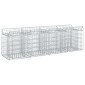 vidaXL Ανασηκωμένο κρεβάτι gabion 200 x 50 x 60 cm Ασημί