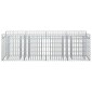 vidaXL Ανασηκωμένο κρεβάτι gabion 200 x 50 x 60 cm Ασημί