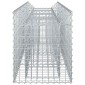 vidaXL Ανασηκωμένο κρεβάτι gabion 200 x 50 x 60 cm Ασημί