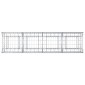 vidaXL Ανασηκωμένο κρεβάτι gabion 200 x 50 x 60 cm Ασημί