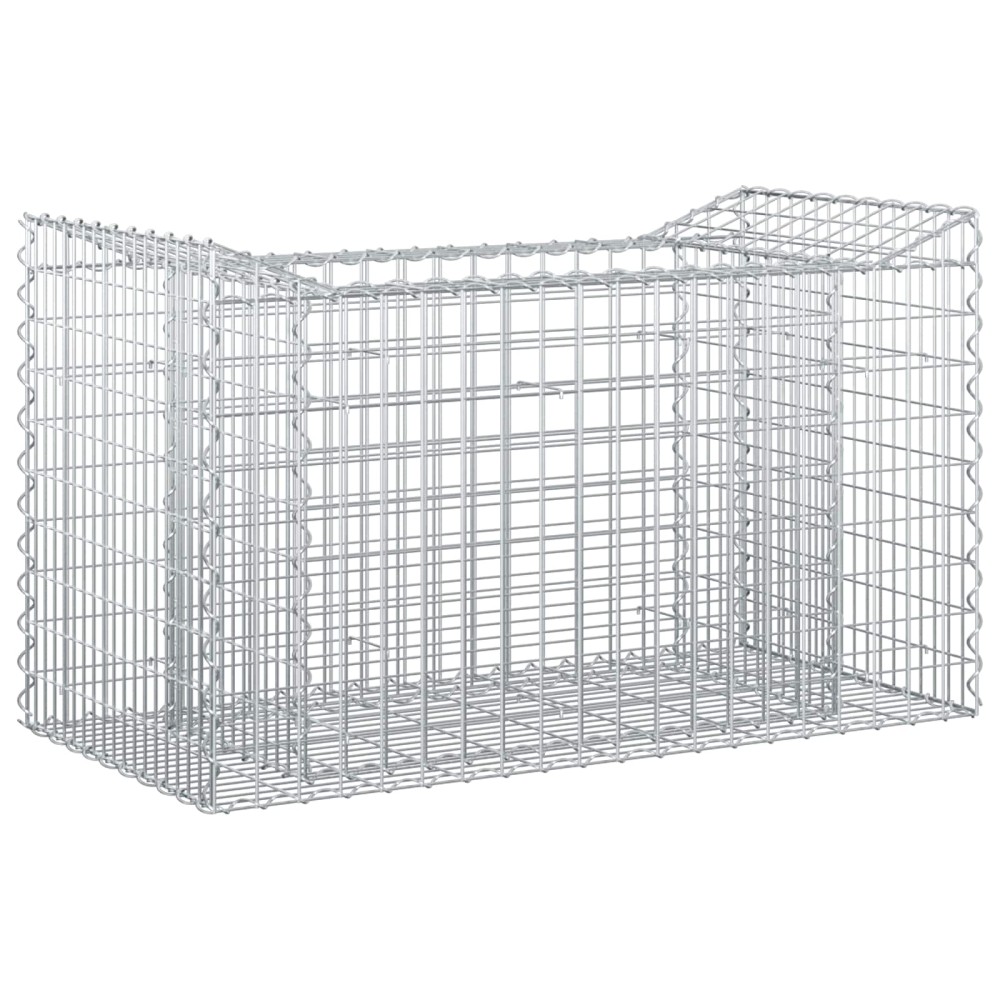 vidaXL Ανασηκωμένο κρεβάτι gabion 50 x 100 x 60 εκ Ασημί