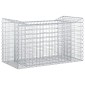 vidaXL Ανασηκωμένο κρεβάτι gabion 50 x 100 x 60 εκ Ασημί