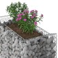 vidaXL Ανασηκωμένο κρεβάτι gabion 50 x 100 x 60 εκ Ασημί