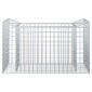 vidaXL Ανασηκωμένο κρεβάτι gabion 50 x 100 x 60 εκ Ασημί