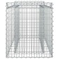 vidaXL Ανασηκωμένο κρεβάτι gabion 50 x 100 x 60 εκ Ασημί