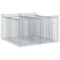 vidaXL Ανασηκωμένο κρεβάτι gabion 100 x 100 x 60 εκ. Ασημί