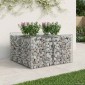 vidaXL Ανασηκωμένο κρεβάτι gabion 100 x 100 x 60 εκ. Ασημί