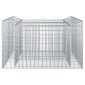 vidaXL Ανασηκωμένο κρεβάτι gabion 100 x 100 x 60 εκ. Ασημί