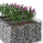 vidaXL Ανασηκωμένο κρεβάτι gabion 150 x 100 x 60 εκ Ασημί