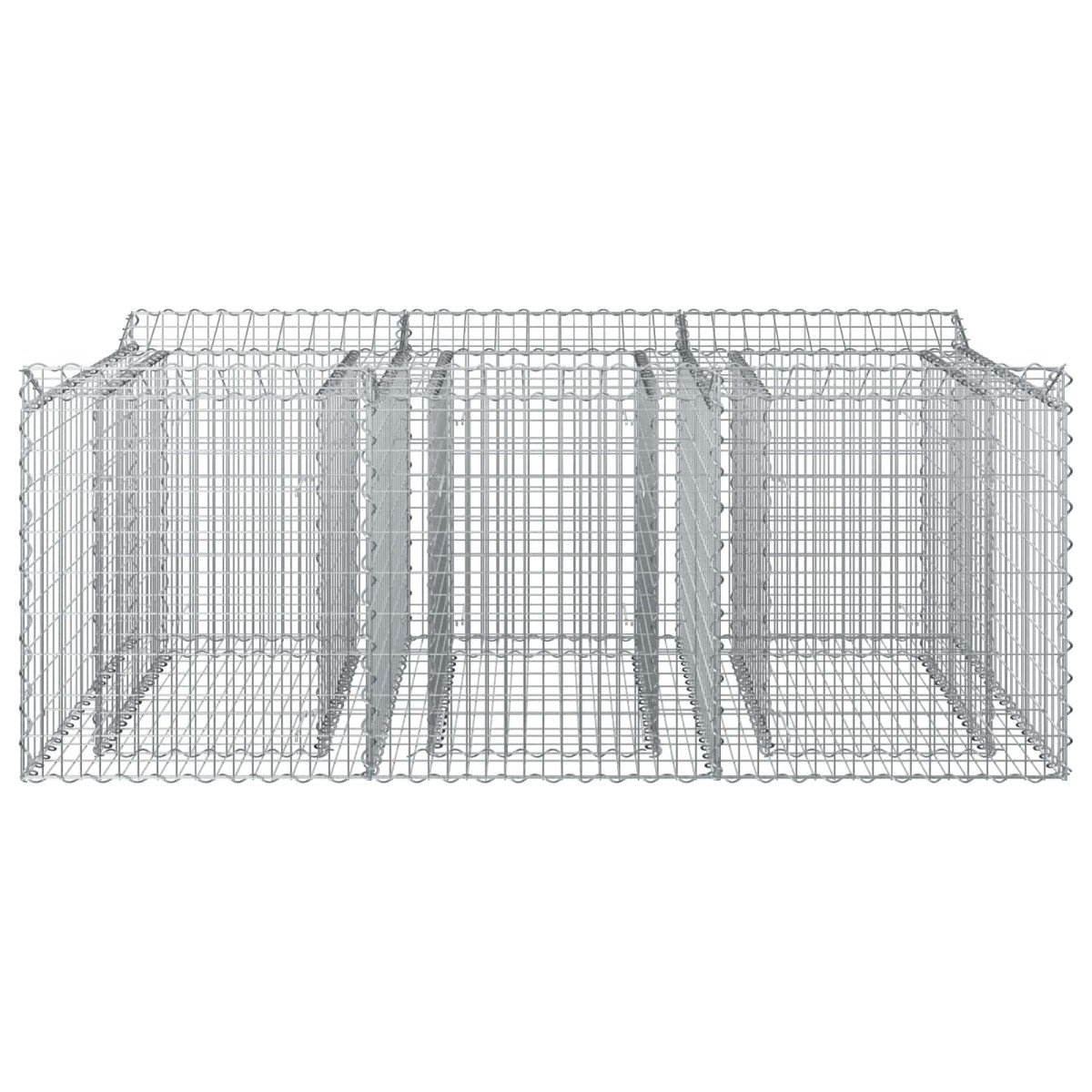 vidaXL Ανασηκωμένο κρεβάτι gabion 150 x 100 x 60 εκ Ασημί