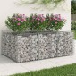 vidaXL Ανασηκωμένο κρεβάτι gabion 150 x 100 x 60 εκ Ασημί