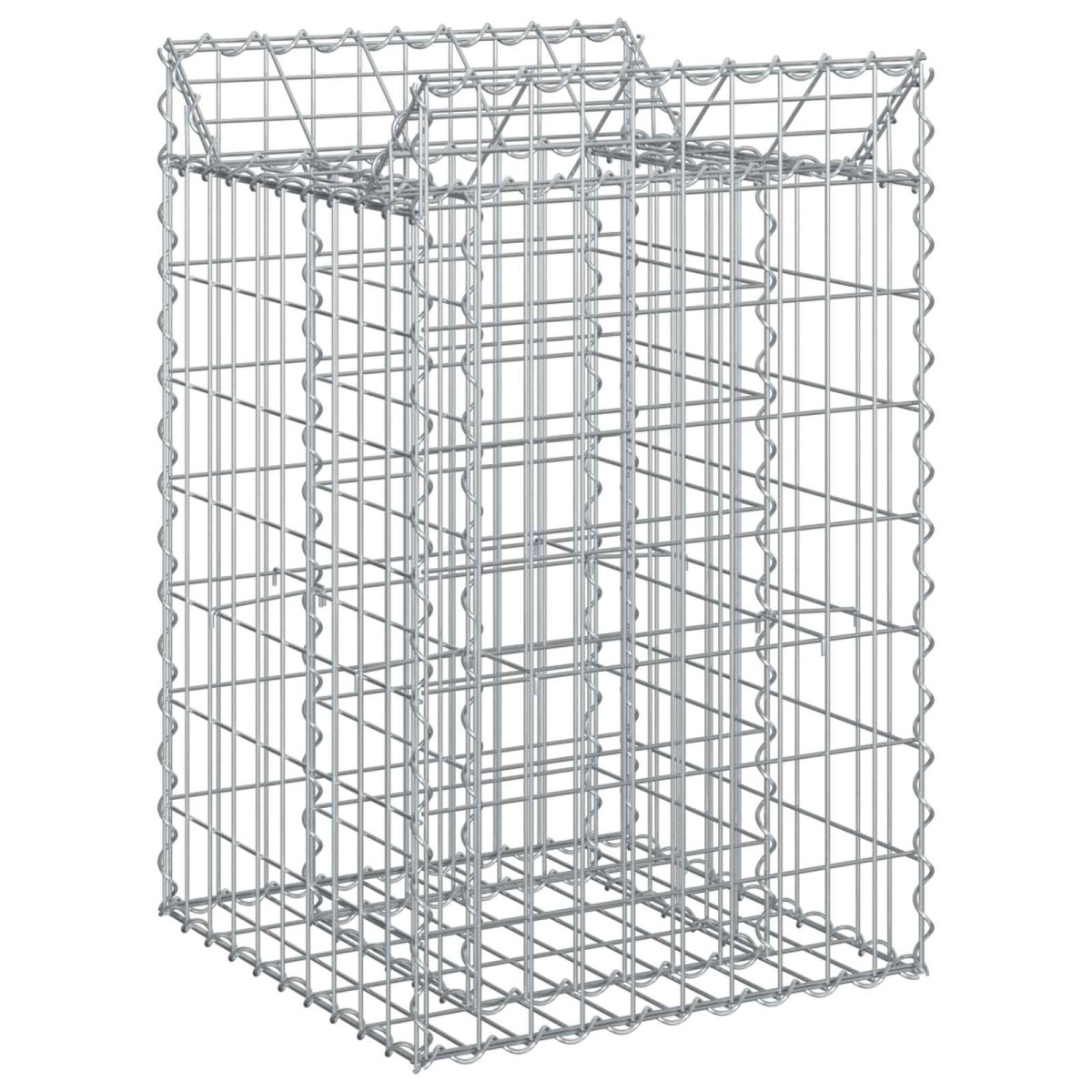 vidaXL Ανασηκωμένο κρεβάτι gabion 50 x 50 x 80 cm Ασημί