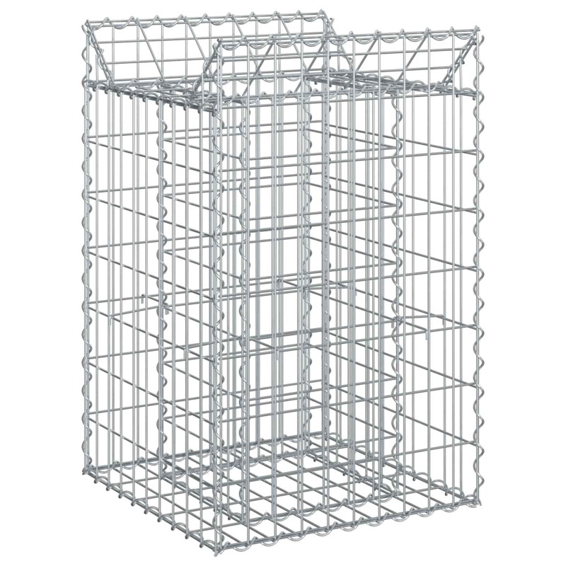 vidaXL Ανασηκωμένο κρεβάτι gabion 50 x 50 x 80 cm Ασημί