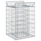 vidaXL Ανασηκωμένο κρεβάτι gabion 50 x 50 x 80 cm Ασημί