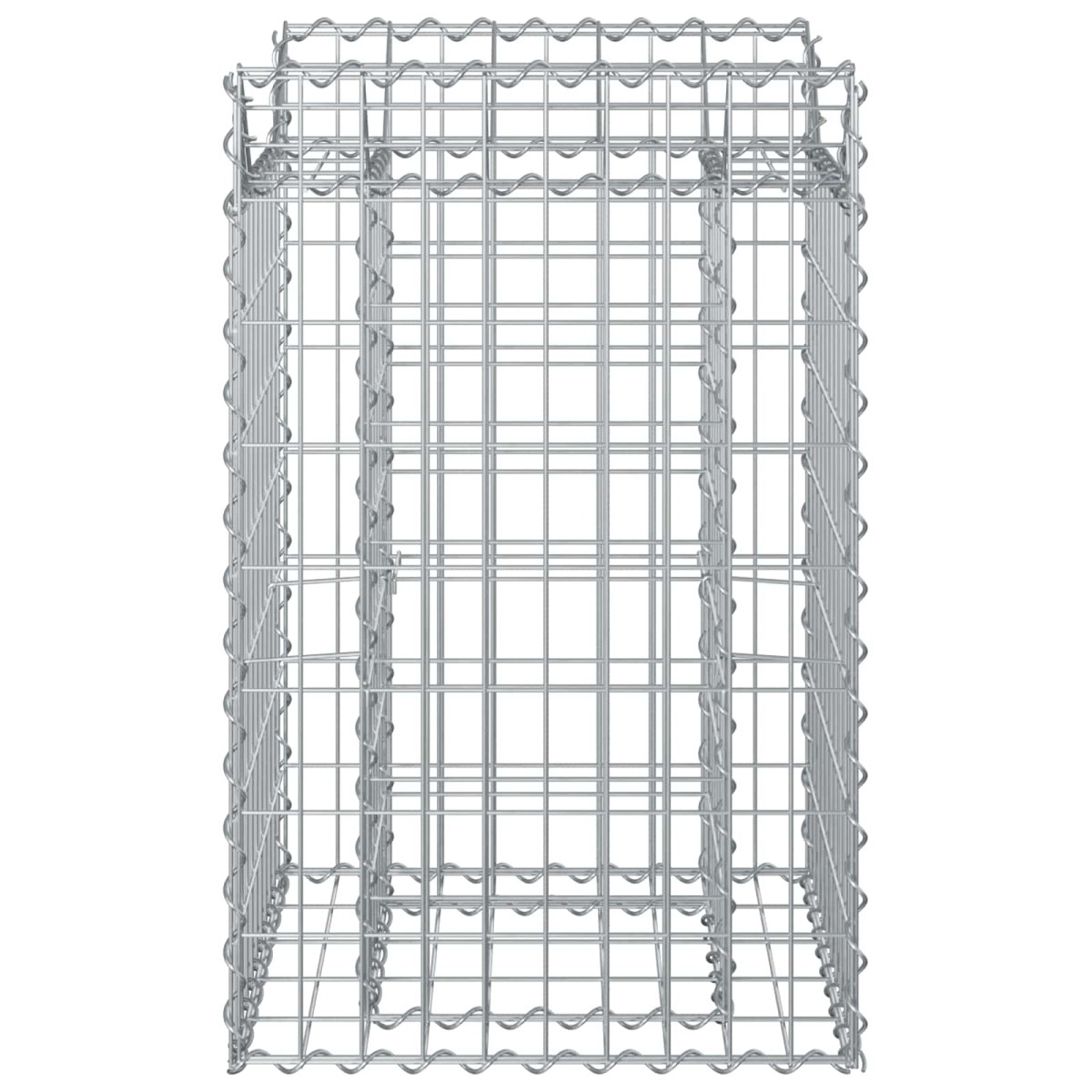 vidaXL Ανασηκωμένο κρεβάτι gabion 50 x 50 x 80 cm Ασημί