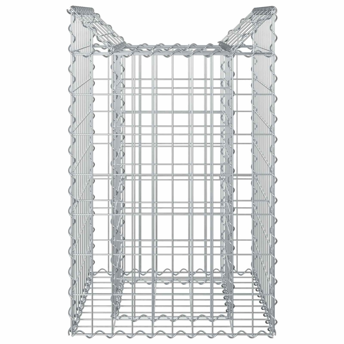 vidaXL Ανασηκωμένο κρεβάτι gabion 50 x 50 x 80 cm Ασημί