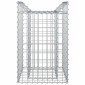 vidaXL Ανασηκωμένο κρεβάτι gabion 50 x 50 x 80 cm Ασημί