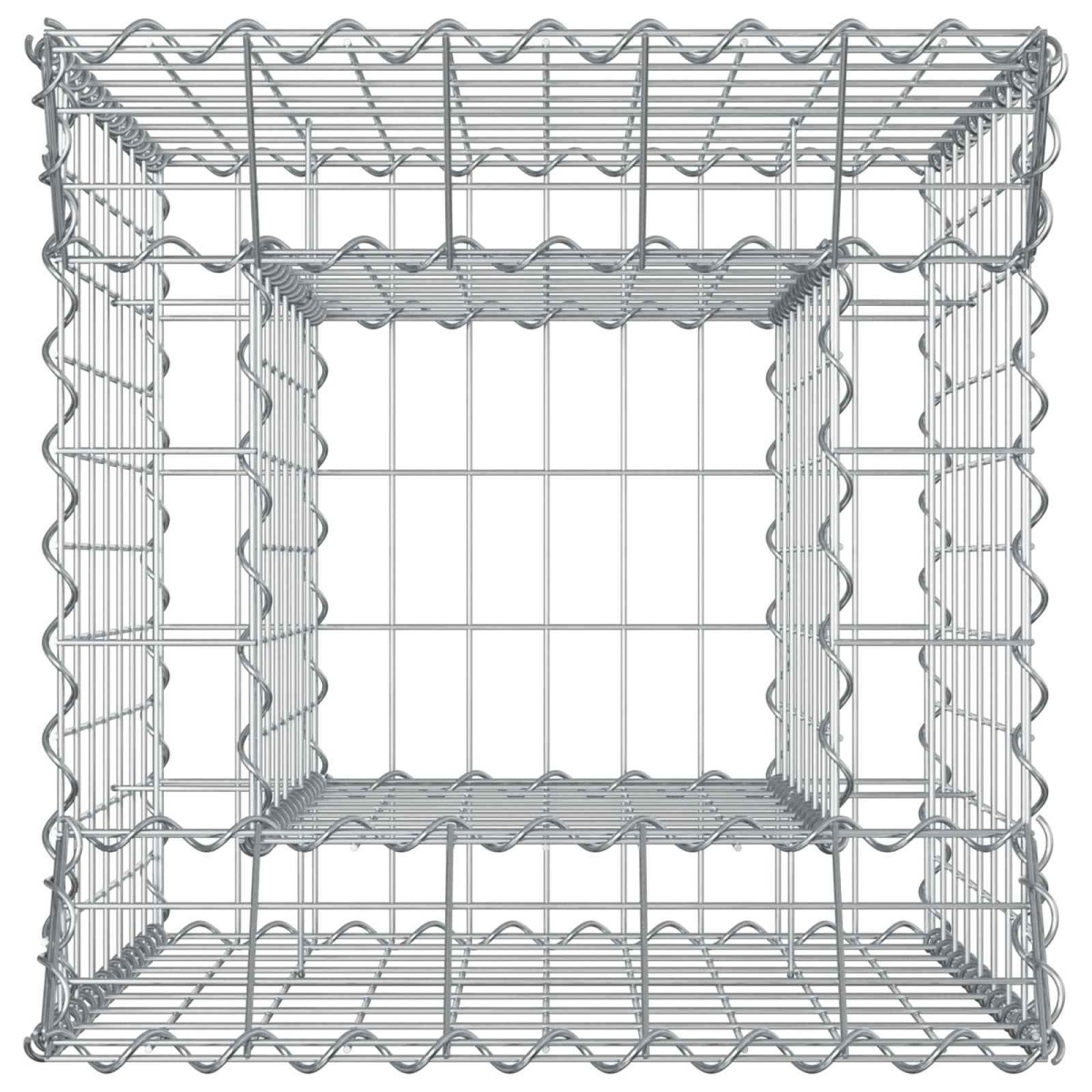 vidaXL Ανασηκωμένο κρεβάτι gabion 50 x 50 x 80 cm Ασημί