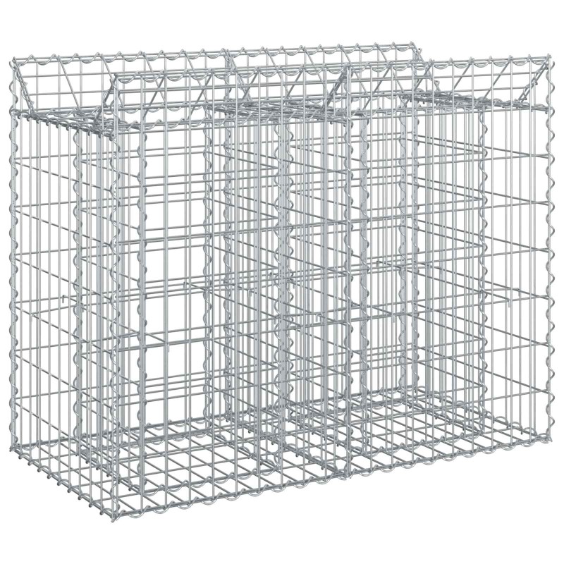 vidaXL Ανασηκωμένο κρεβάτι gabion 100 x 50 x 80 εκ Ασημί