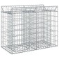 vidaXL Ανασηκωμένο κρεβάτι gabion 100 x 50 x 80 εκ Ασημί