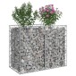 vidaXL Ανασηκωμένο κρεβάτι gabion 100 x 50 x 80 εκ Ασημί
