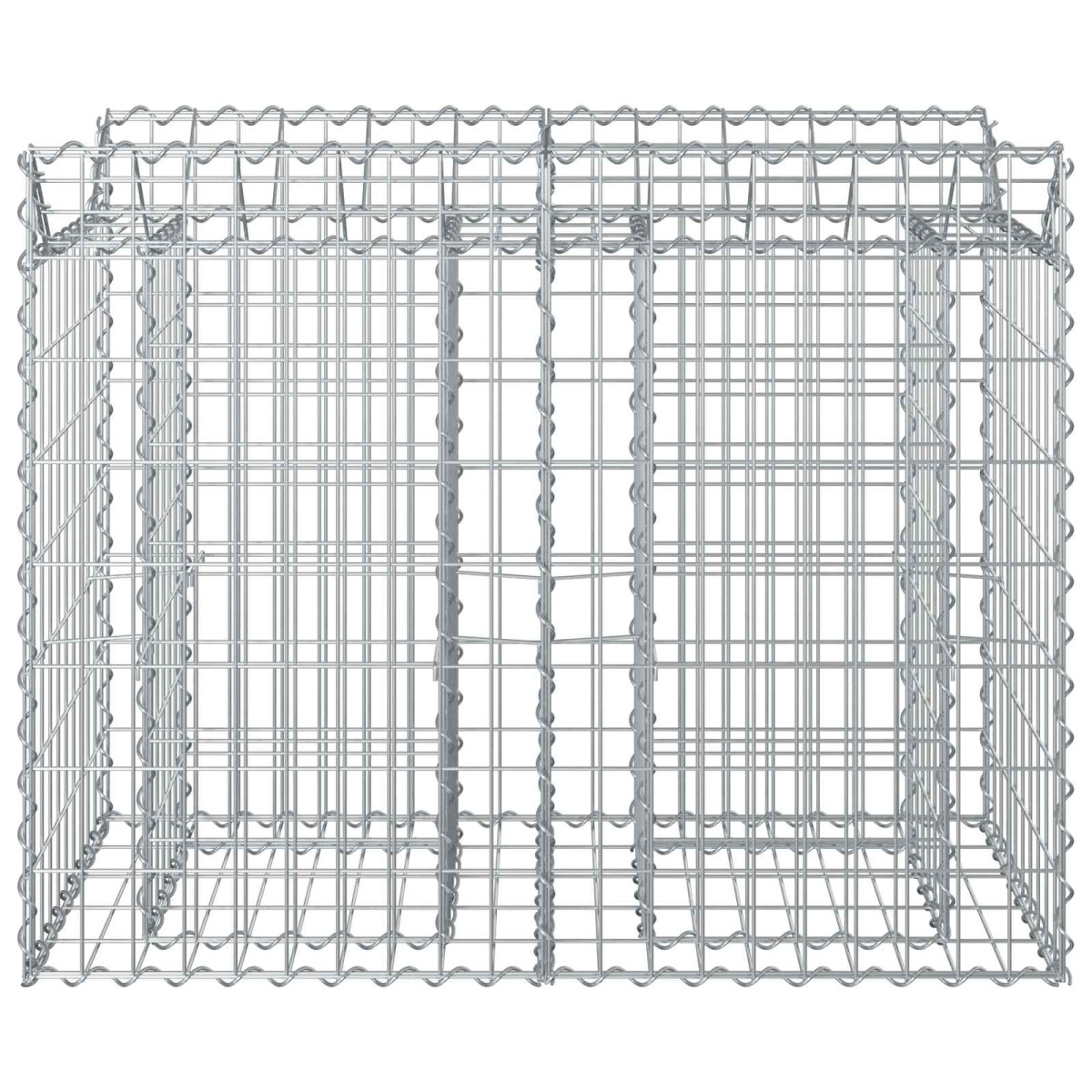 vidaXL Ανασηκωμένο κρεβάτι gabion 100 x 50 x 80 εκ Ασημί