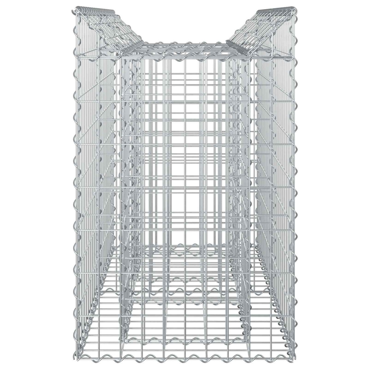 vidaXL Ανασηκωμένο κρεβάτι gabion 100 x 50 x 80 εκ Ασημί