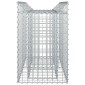 vidaXL Ανασηκωμένο κρεβάτι gabion 100 x 50 x 80 εκ Ασημί
