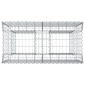 vidaXL Ανασηκωμένο κρεβάτι gabion 100 x 50 x 80 εκ Ασημί