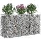 vidaXL Ανασηκωμένο κρεβάτι gabion 150 x 50 x 80 εκ Ασημί
