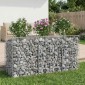 vidaXL Ανασηκωμένο κρεβάτι gabion 150 x 50 x 80 εκ Ασημί
