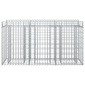 vidaXL Ανασηκωμένο κρεβάτι gabion 150 x 50 x 80 εκ Ασημί