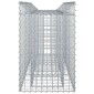vidaXL Ανασηκωμένο κρεβάτι gabion 150 x 50 x 80 εκ Ασημί
