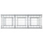 vidaXL Ανασηκωμένο κρεβάτι gabion 150 x 50 x 80 εκ Ασημί