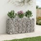 vidaXL Ανασηκωμένο κρεβάτι gabion 150 x 50 x 80 εκ Ασημί