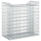 vidaXL Ανασηκωμένο κρεβάτι gabion 50 x 100 x 100 εκ Ασημί