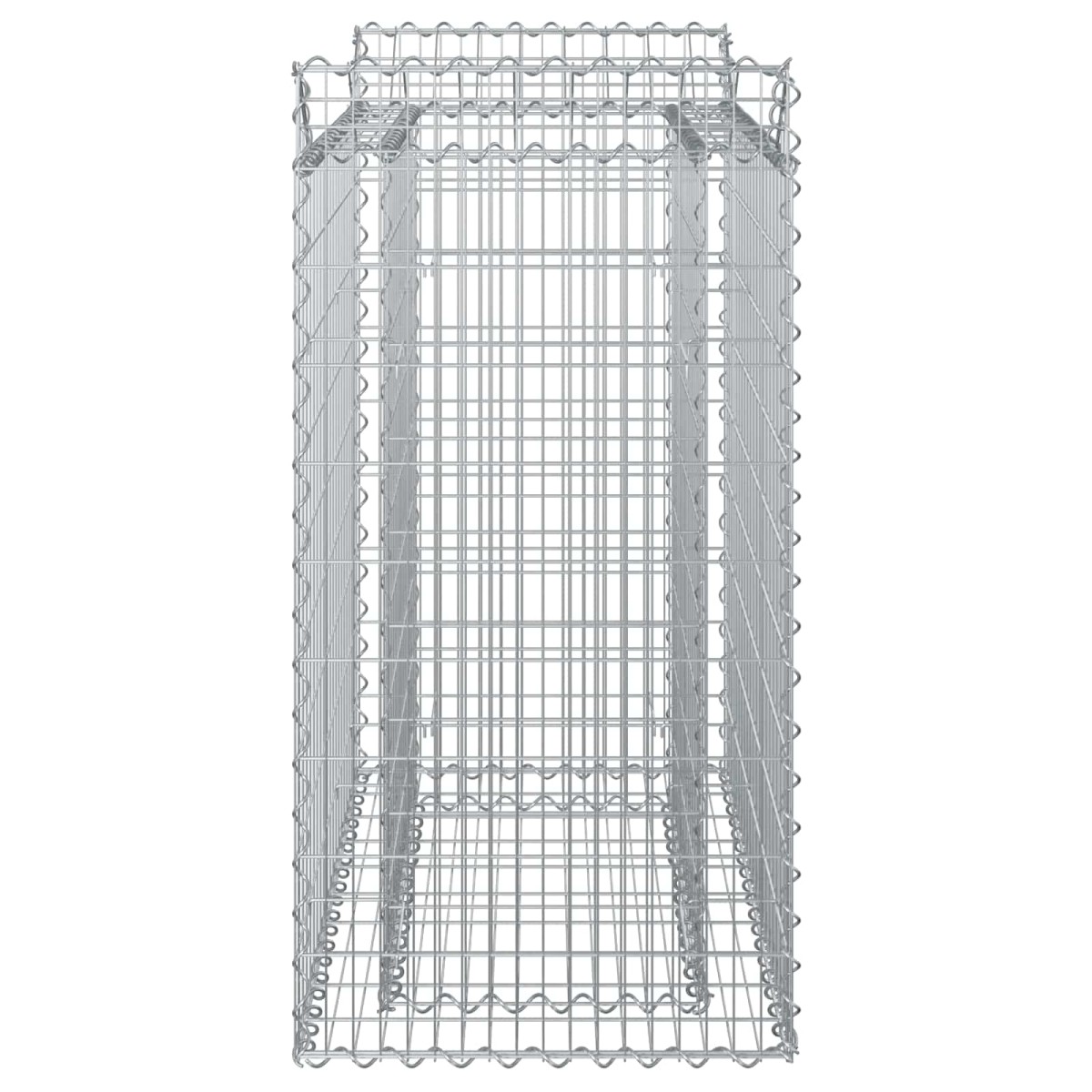 vidaXL Ανασηκωμένο κρεβάτι gabion 50 x 100 x 100 εκ Ασημί