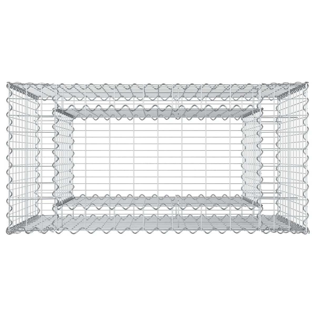vidaXL Ανασηκωμένο κρεβάτι gabion 50 x 100 x 100 εκ Ασημί