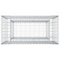 vidaXL Ανασηκωμένο κρεβάτι gabion 50 x 100 x 100 εκ Ασημί