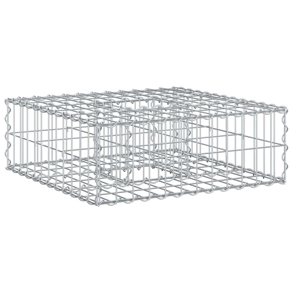vidaXL Ανασηκωμένο κρεβάτι gabion 60 x 60 x 20 εκ Ασημί