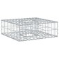 vidaXL Ανασηκωμένο κρεβάτι gabion 60 x 60 x 20 εκ Ασημί