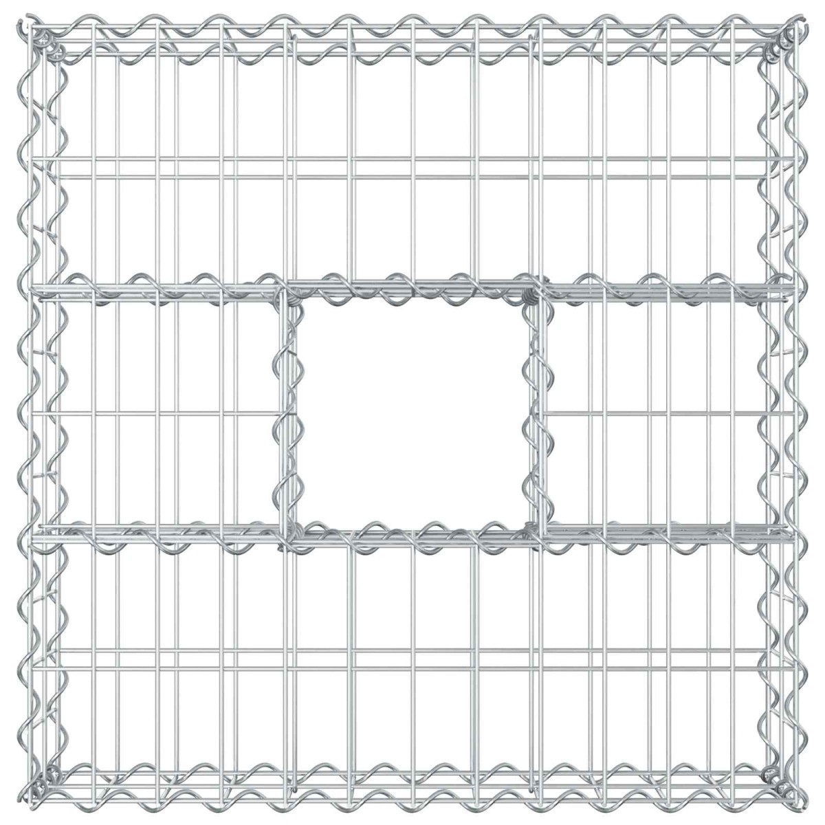 vidaXL Ανασηκωμένο κρεβάτι gabion 60 x 60 x 20 εκ Ασημί