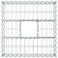 vidaXL Ανασηκωμένο κρεβάτι gabion 60 x 60 x 20 εκ Ασημί